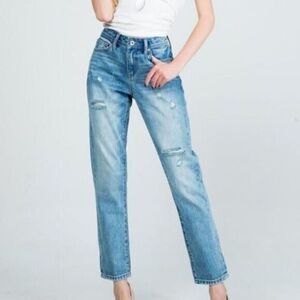 Special A high rise mom jean straight leg 5 NWOT Y2K ankle cropped jeans